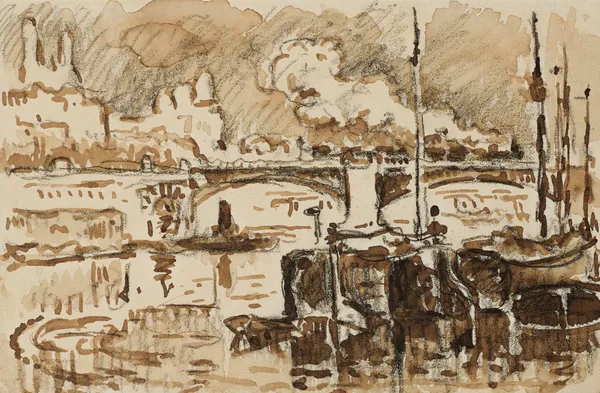 Paris, le pont de Grenelle av Paul Signac