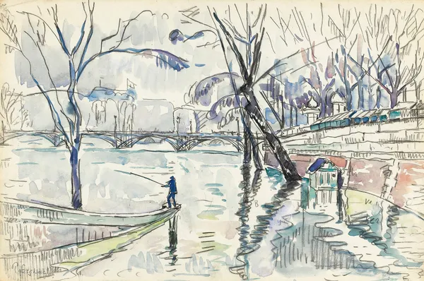 Paris, Le Pont Des Arts, 1933 av Paul Signac
