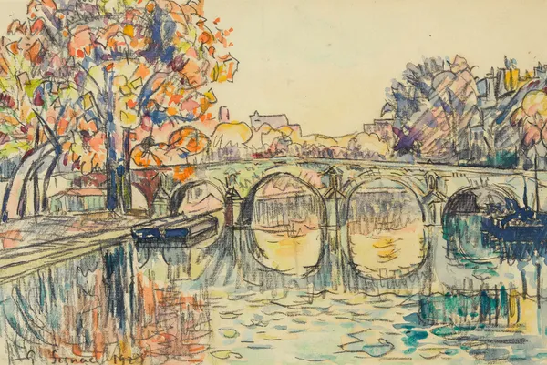 Paris. Le Pont-Marie, 1927 av Paul Signac