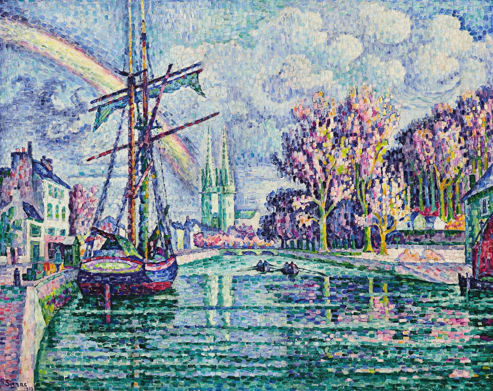 Quimper (Quai de l’Odet) av Paul Signac