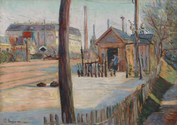 Railway junction near Bois-Colombes av Paul Signac