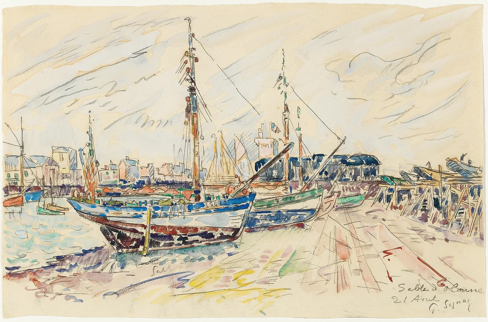 Sables d’Olonne av Paul Signac
