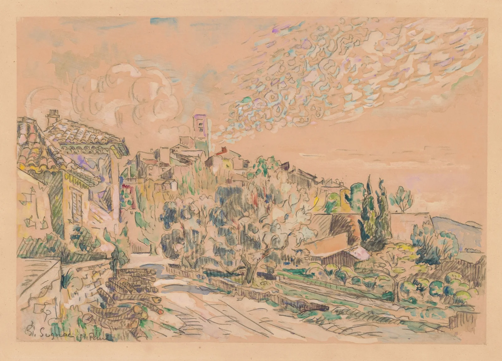 Saint-Paul-de-Vence av Paul Signac