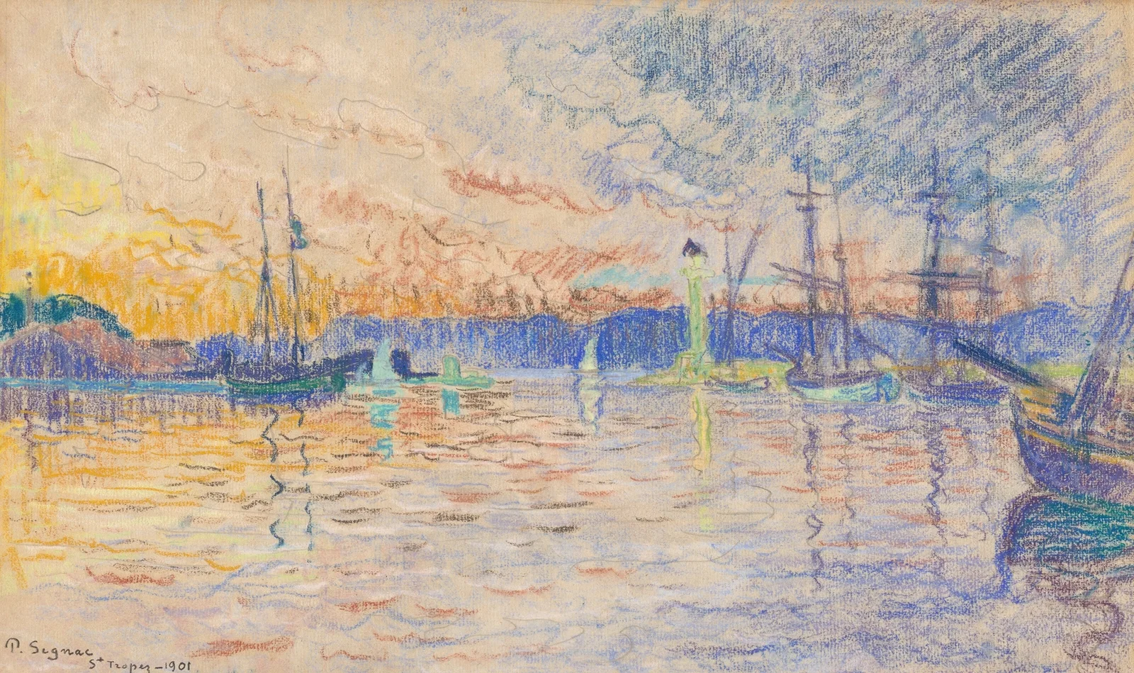 Saint-Tropez, 1901 av Paul Signac