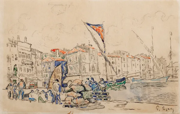 Saint-Tropez, Le Port, 1905 av Paul Signac