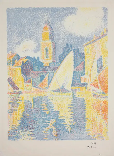 The Port of St. Tropez av Paul Signac