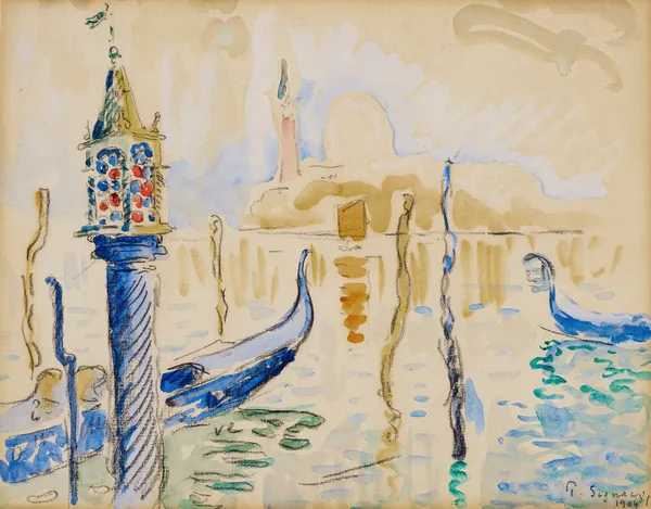 Venise, Fanal du Traghetto av Paul Signac