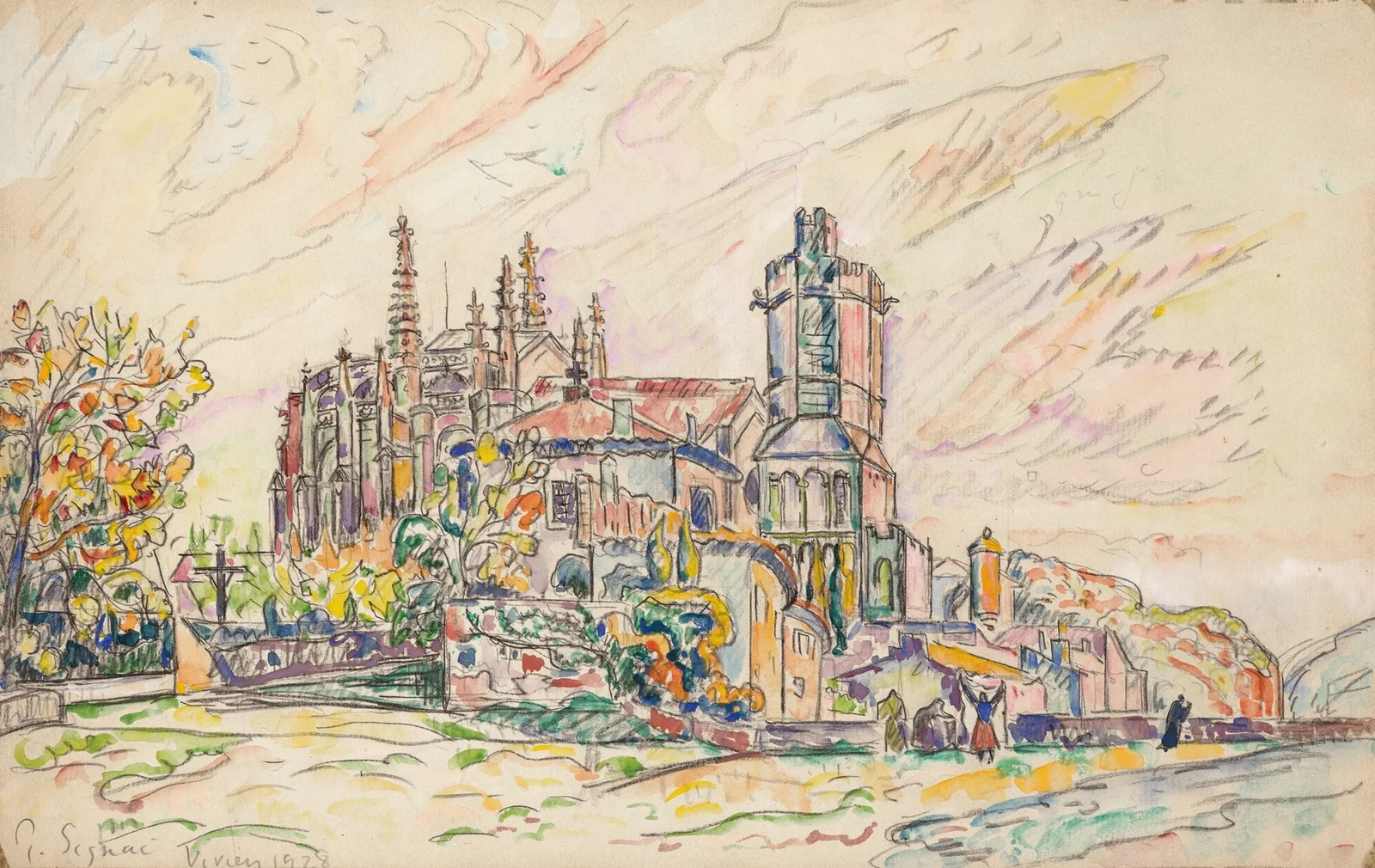 Viviers, 1928 av Paul Signac