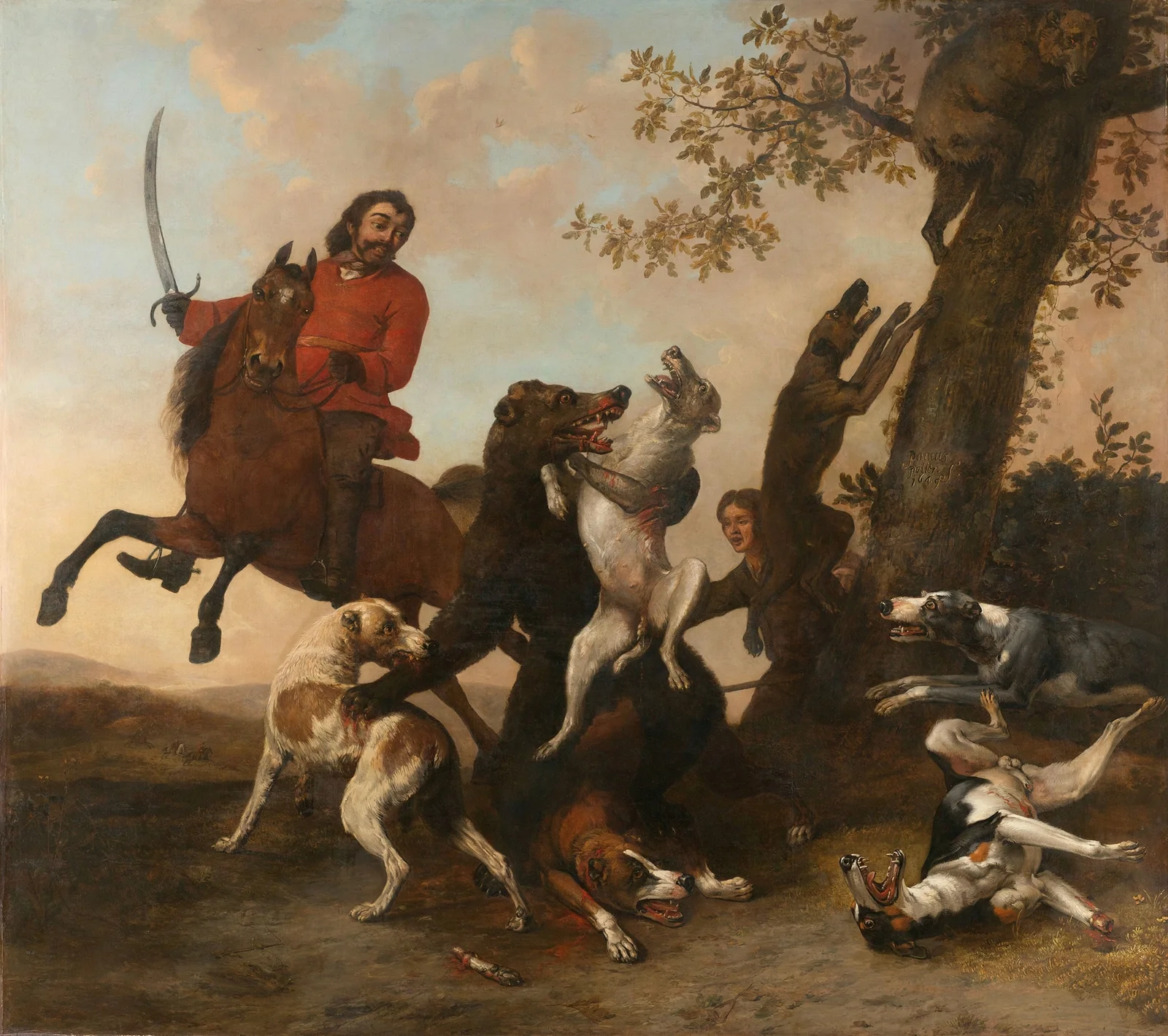 Bear Hunt av Paulus Potter