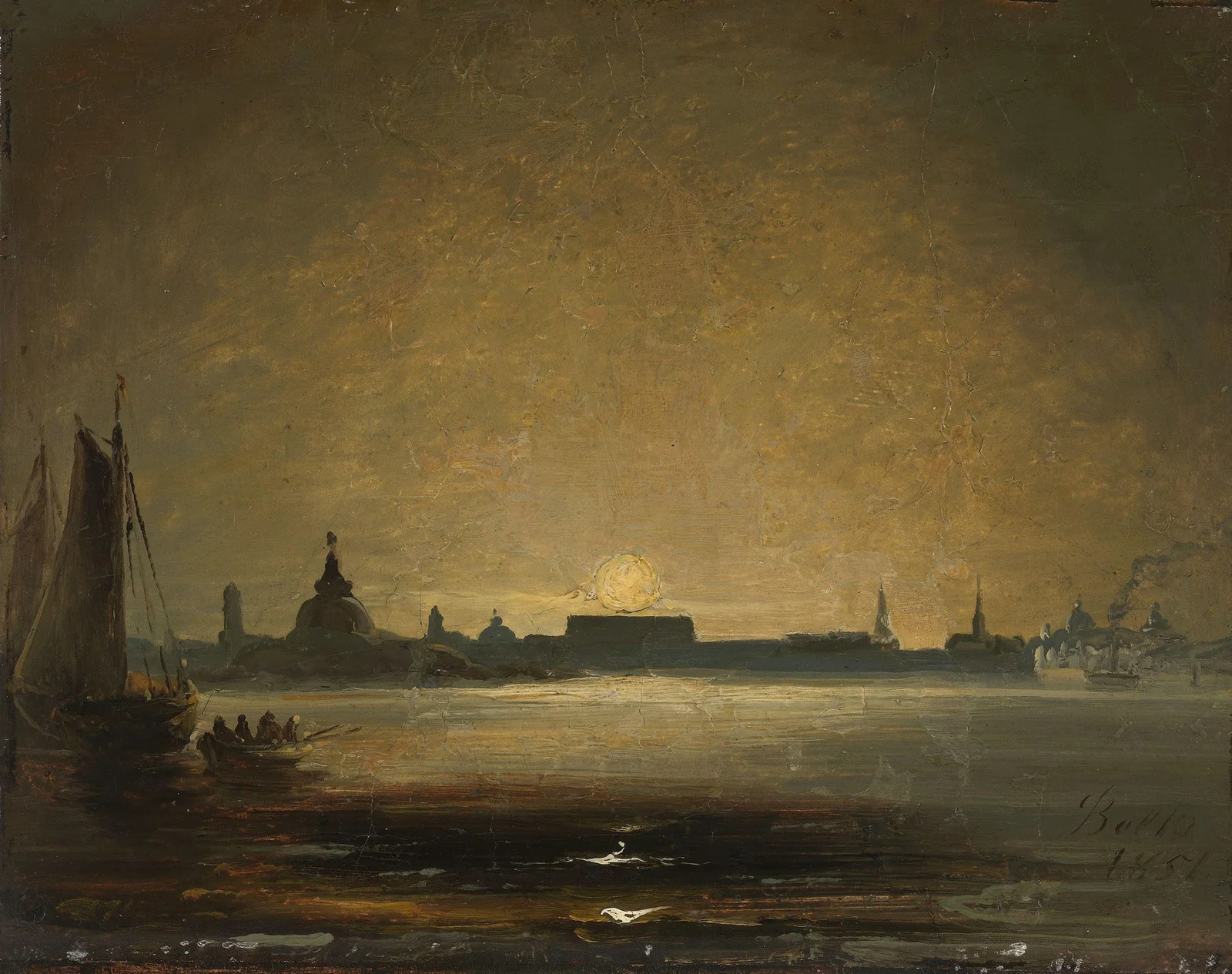 Dresden in Moonlight av Peder Balke