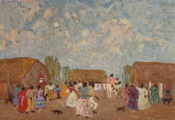 La plaza del pueblo av Pedro Figari