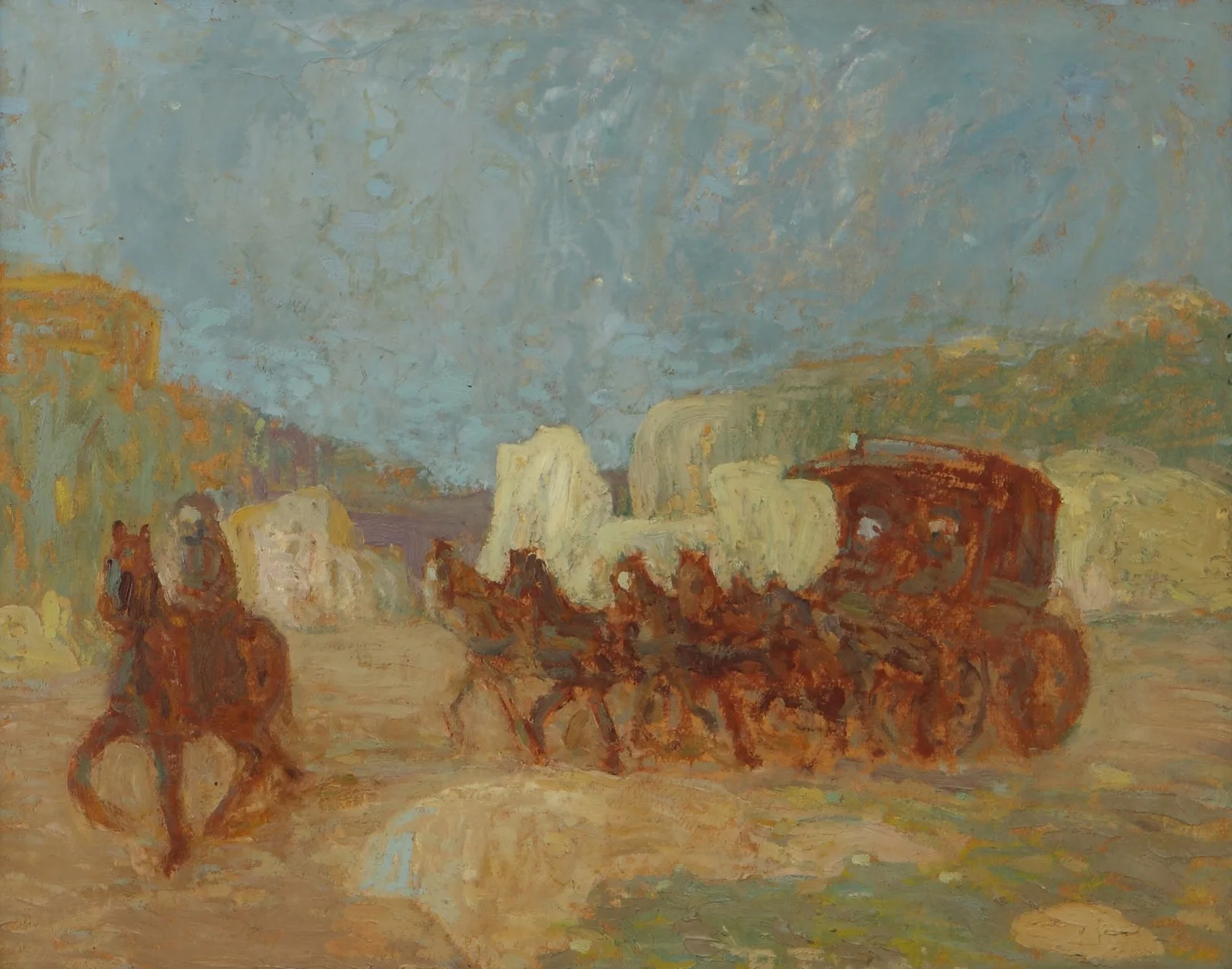 Una diligencia (from 1880 until 1938) av Pedro Figari