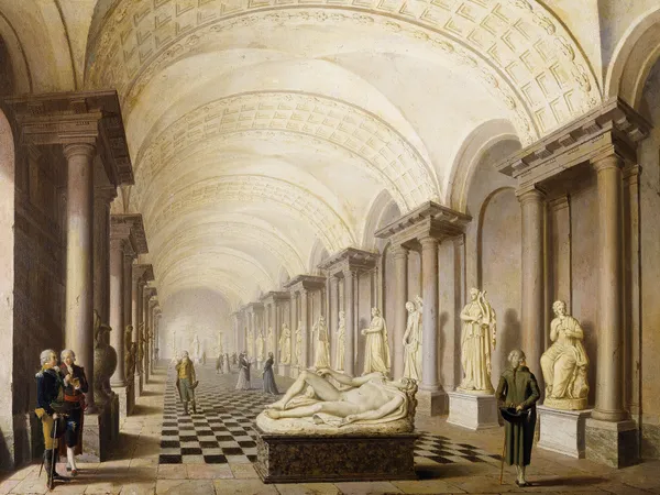 Musesalen i Kungliga museet på Kungliga slottet, Stockholm av Pehr Hilleström
