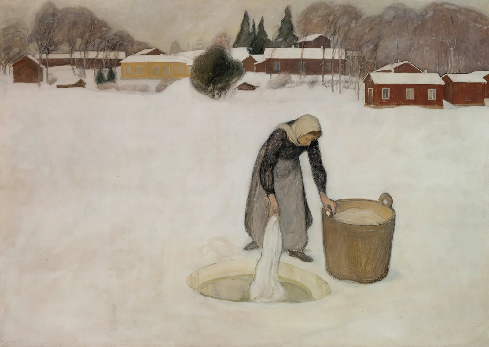 Washing on the Ice av Pekka Halonen