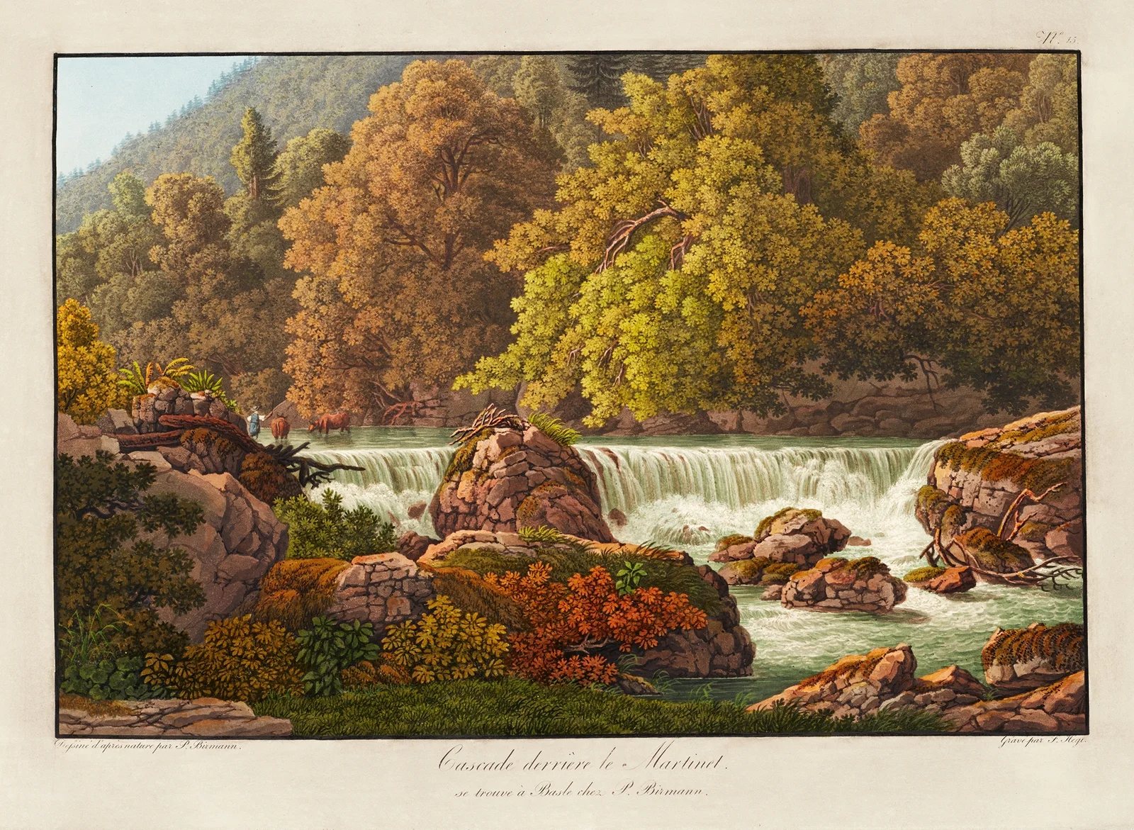 Cascade derrière le Martinet av Peter Birmann