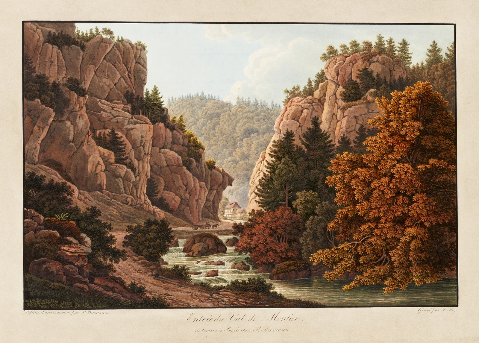 Entrée du Val de Moutier av Peter Birmann