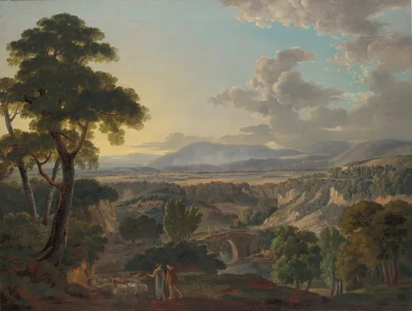 Italian Landscape with Shepherds av Peter Birmann
