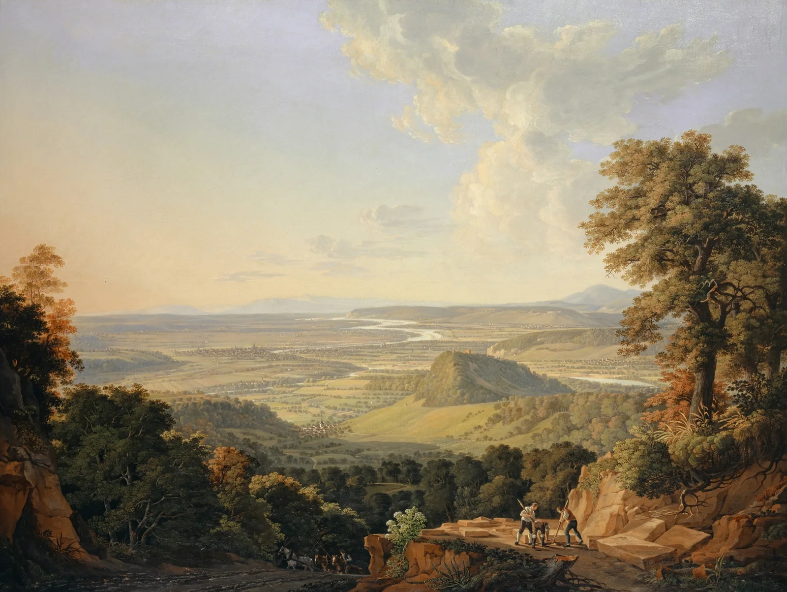 View from the Muttenz Quarry toward Basel av Peter Birmann