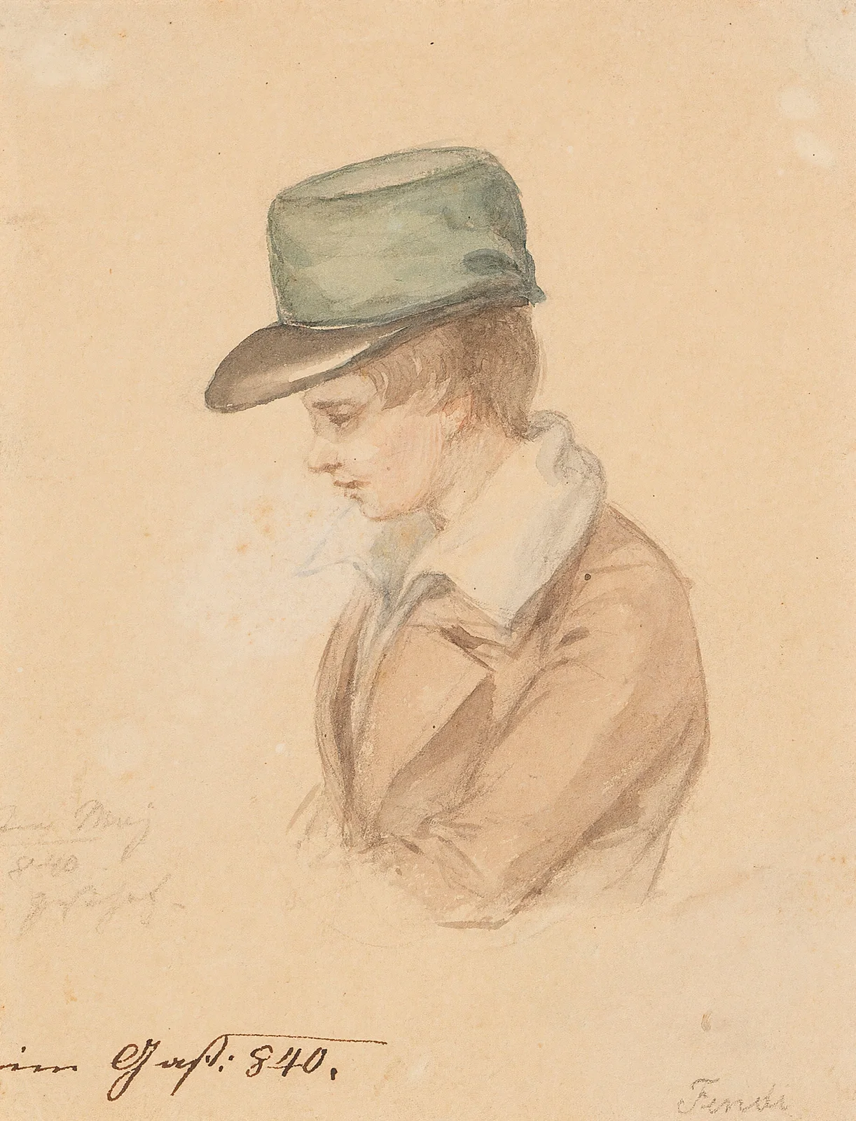 Boy with Green Cap av Peter Fendi