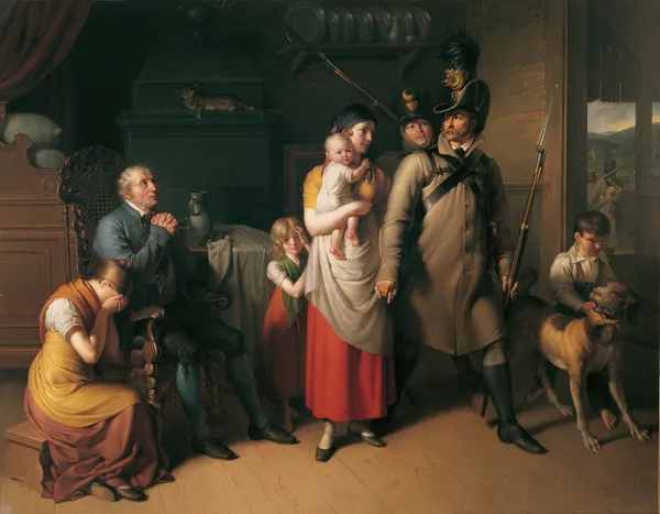 Die Heimkehr des Landwehrmannes, 1820 – nr 2 av Johann Peter Krafft