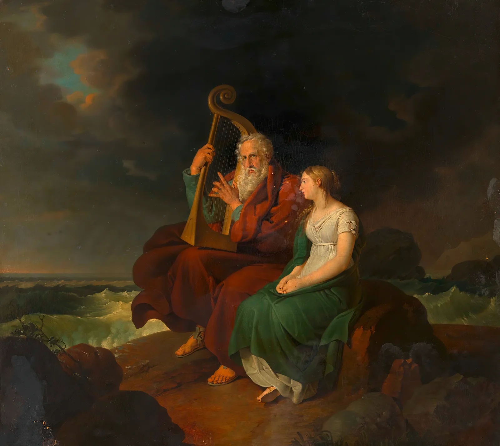 Ossian and Malvina av Johann Peter Krafft