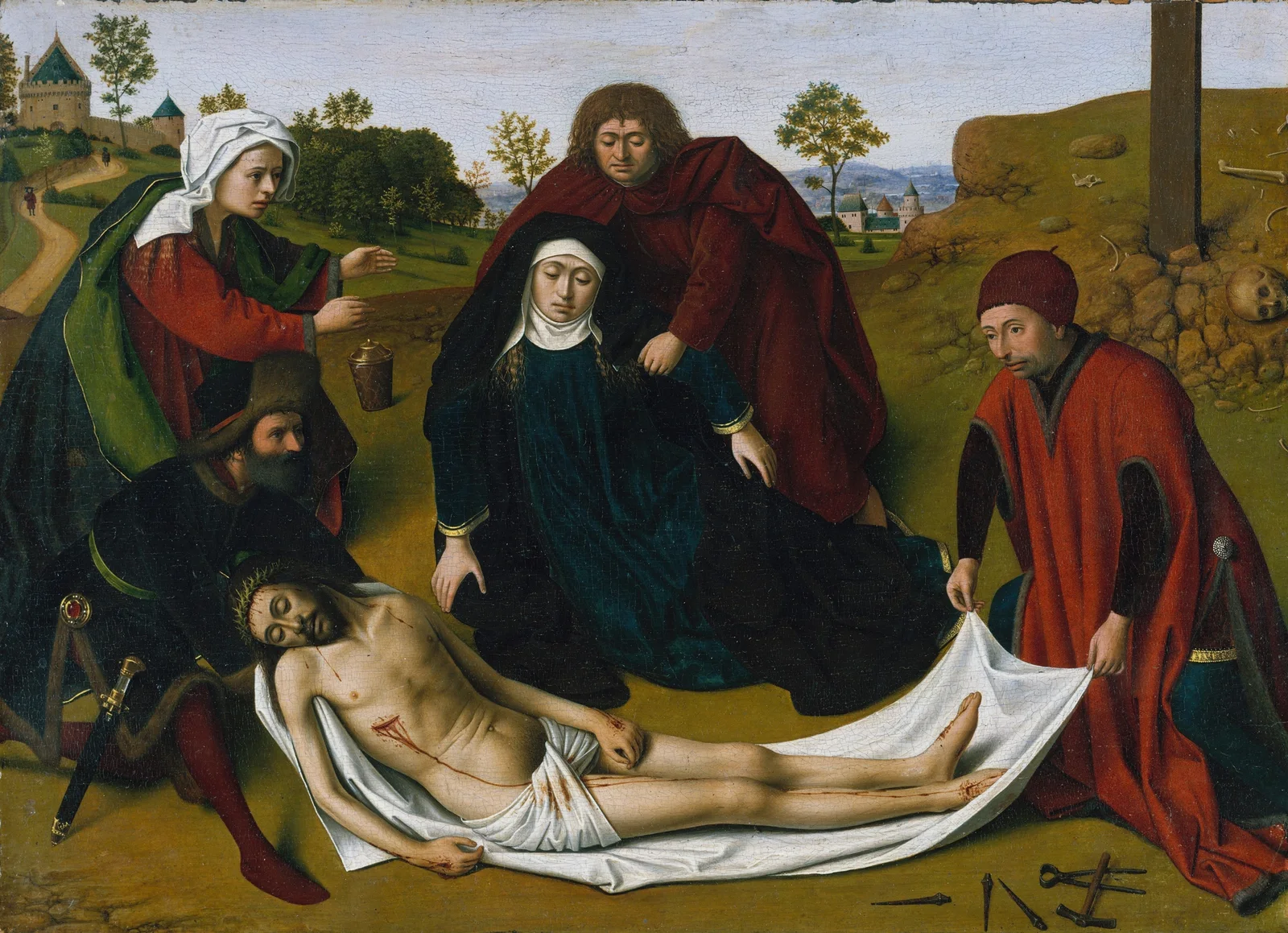 The Lamentation av Petrus Christus