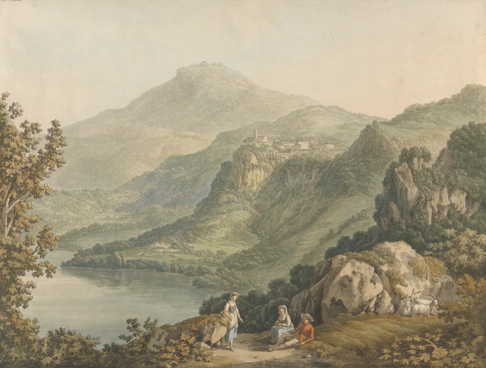Lake Nemi (1776_1763) av Jacob Philipp Hackert