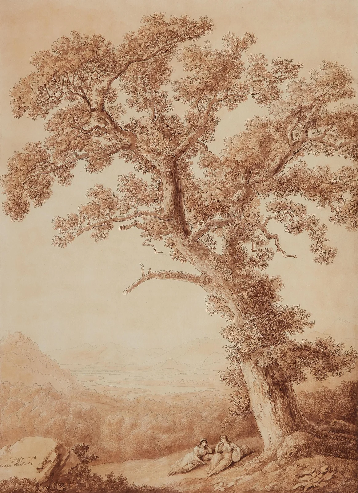 Landschaft bei Cajazzo av Jacob Philipp Hackert