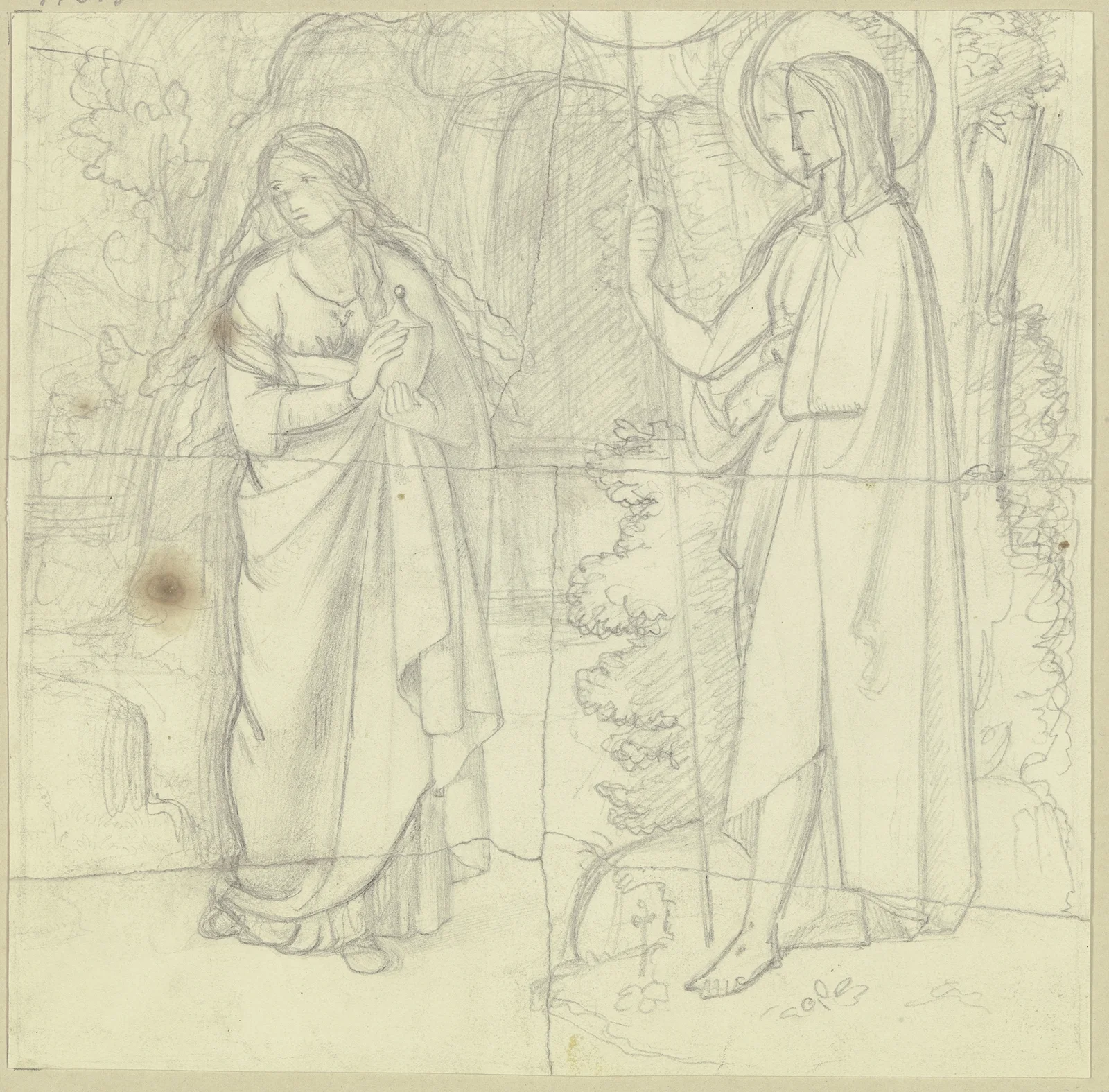 Christus und Magdalena (Ostermorgen) av Philipp Veit