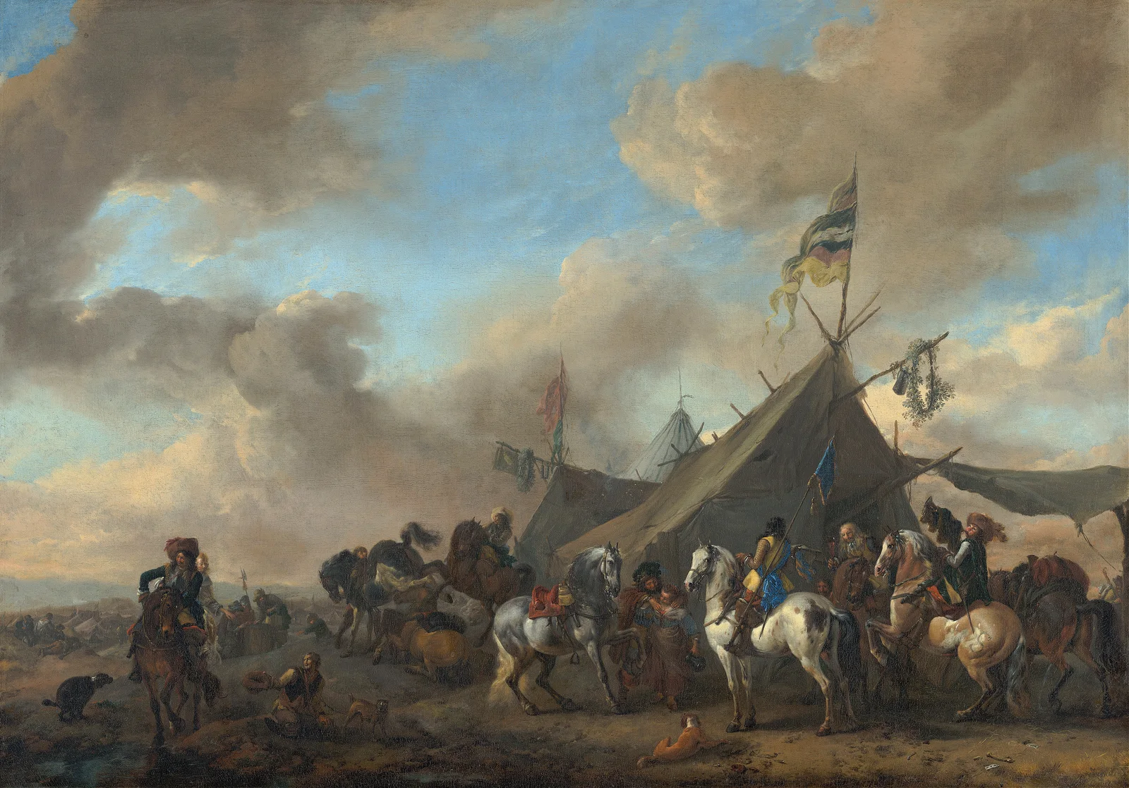 Army Camp av Philips Wouwerman
