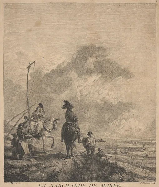 The fishmonger av Philips Wouwerman