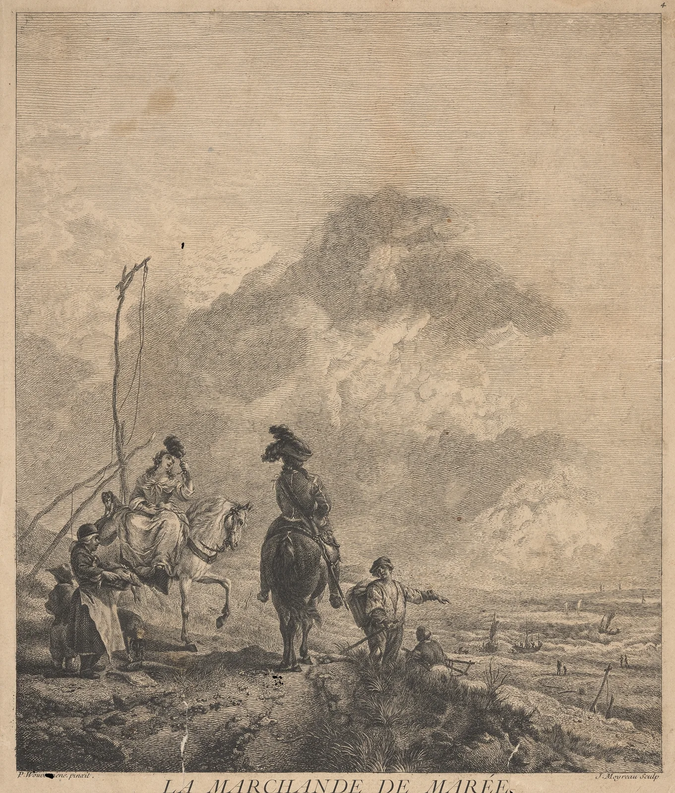 The fishmonger av Philips Wouwerman