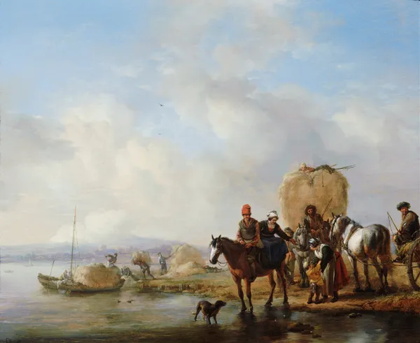 The Hay Wagon av Philips Wouwerman