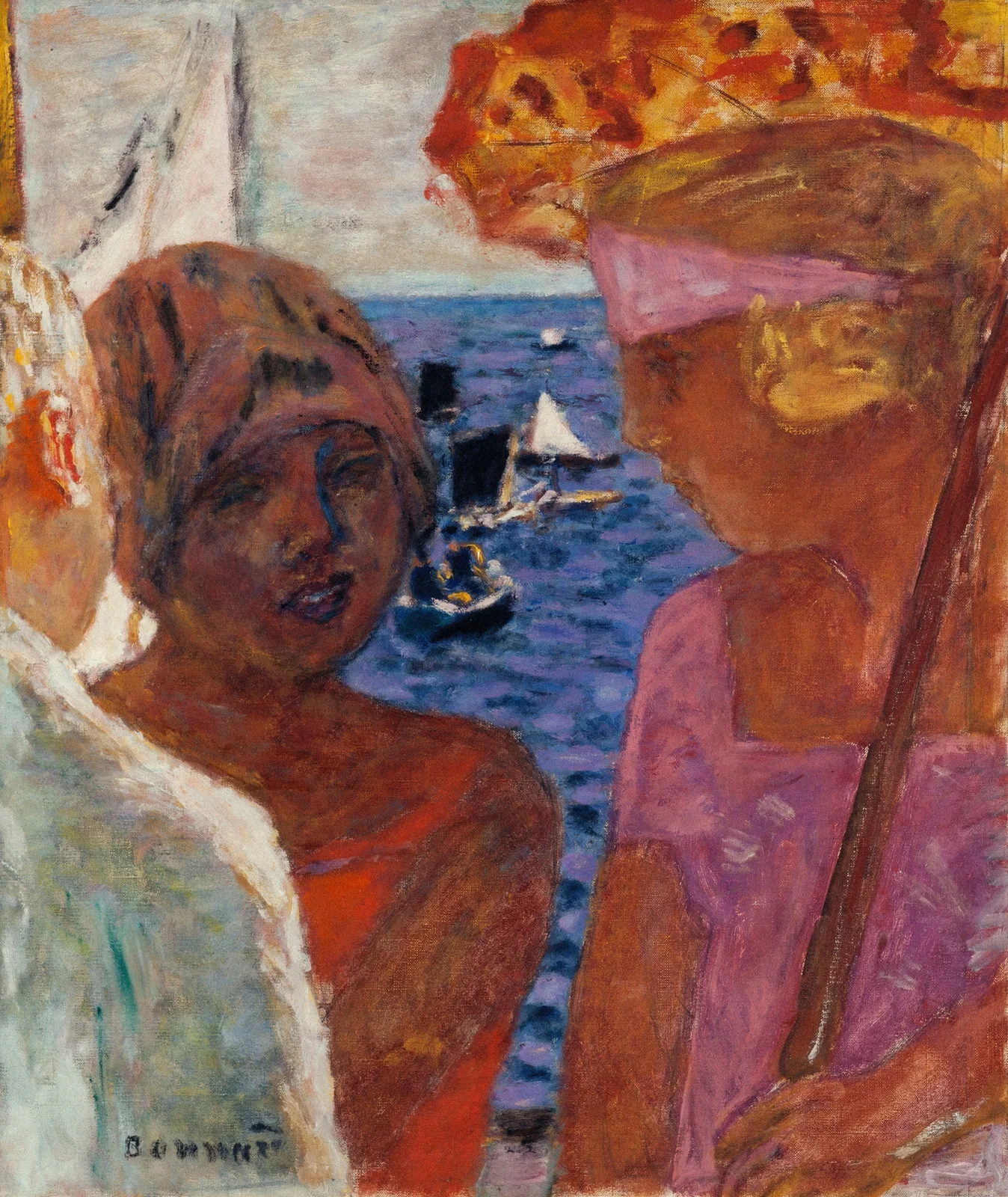 Conversation à Arcachon av Pierre Bonnard