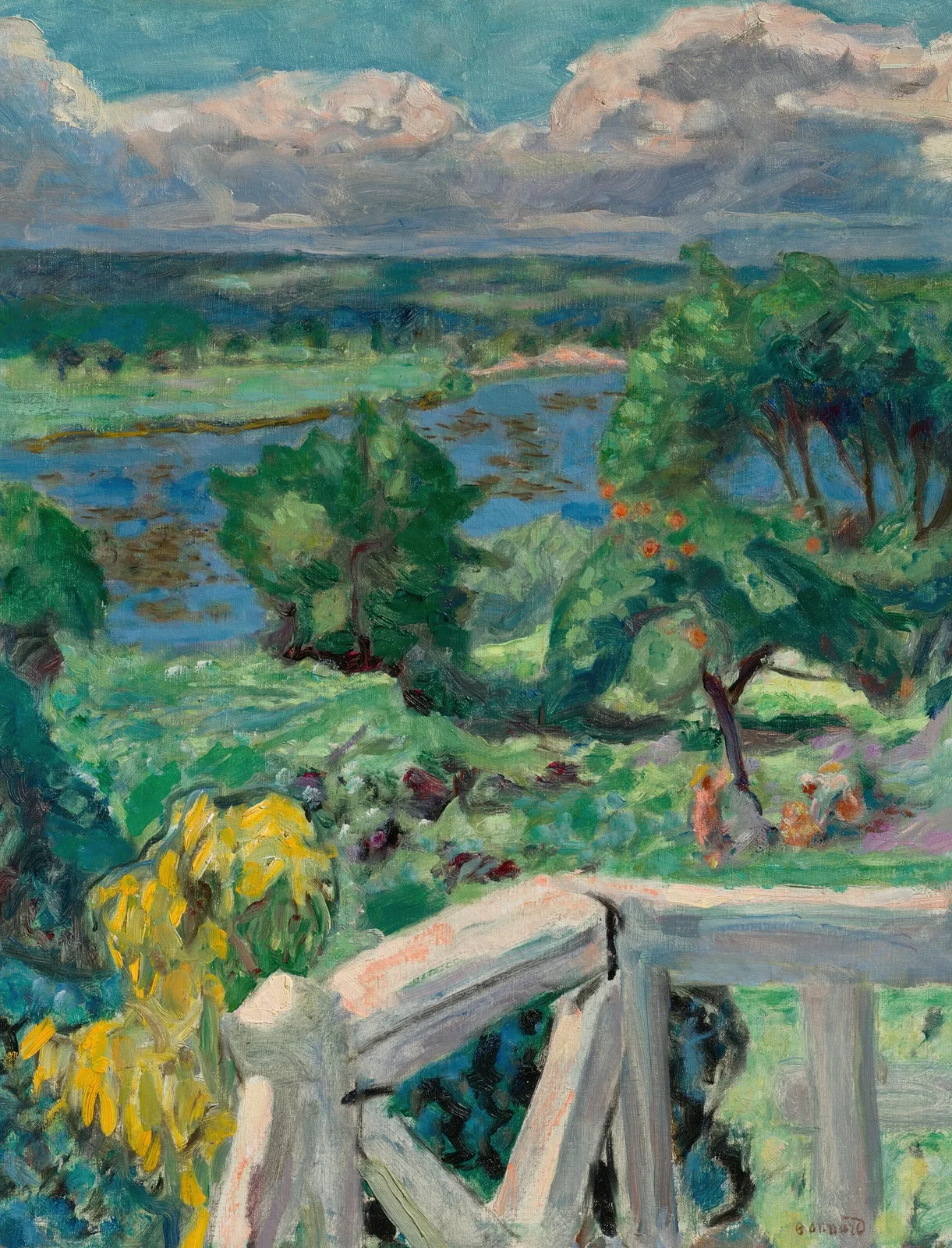 Coup de soleil (La terrasse de ‘Ma roulotte’ à Vernonnet) av Pierre Bonnard