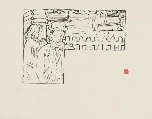 Départ des amis av Pierre Bonnard