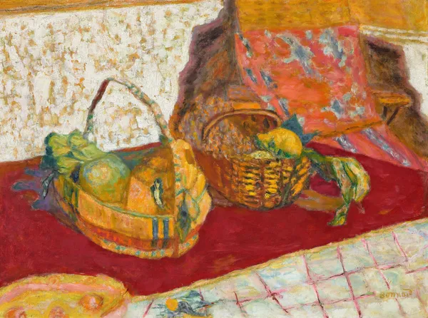 Deux corbeilles de fruits av Pierre Bonnard