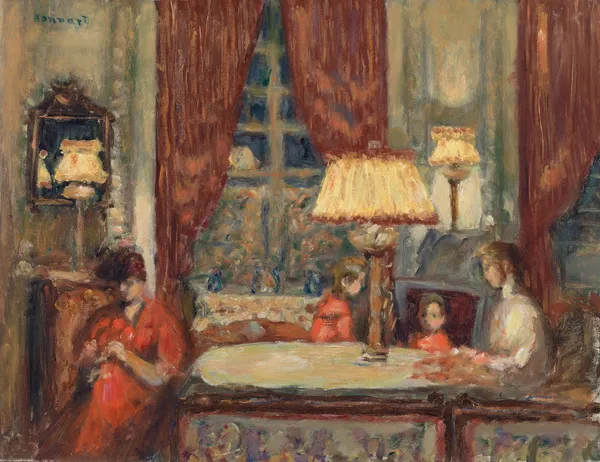 Evening Under the Lamps (La Soirée sous les lampes) av Pierre Bonnard