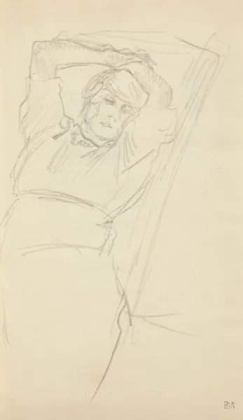 Femme à la chaise longue av Pierre Bonnard