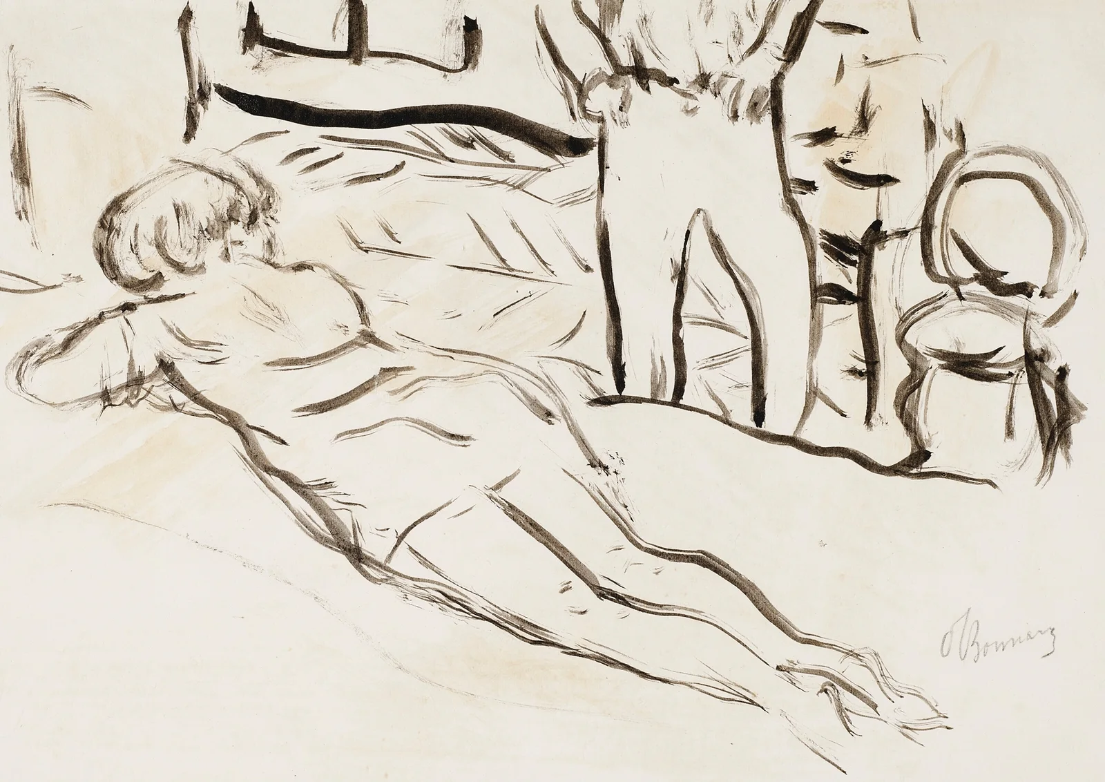 Femme allongée av Pierre Bonnard