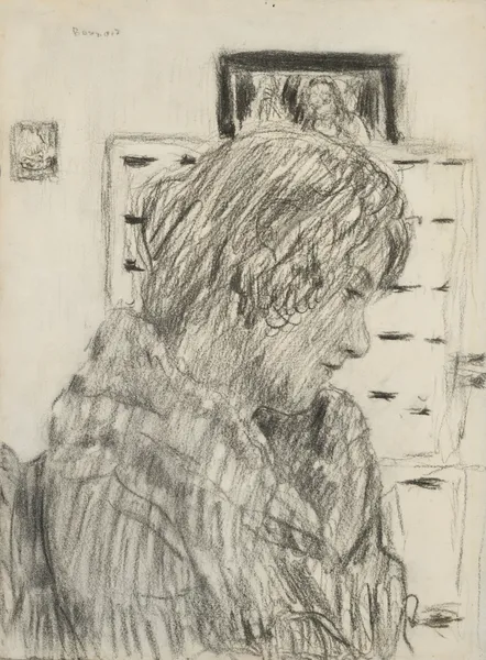Femme de profil (Renée Monchaty) av Pierre Bonnard