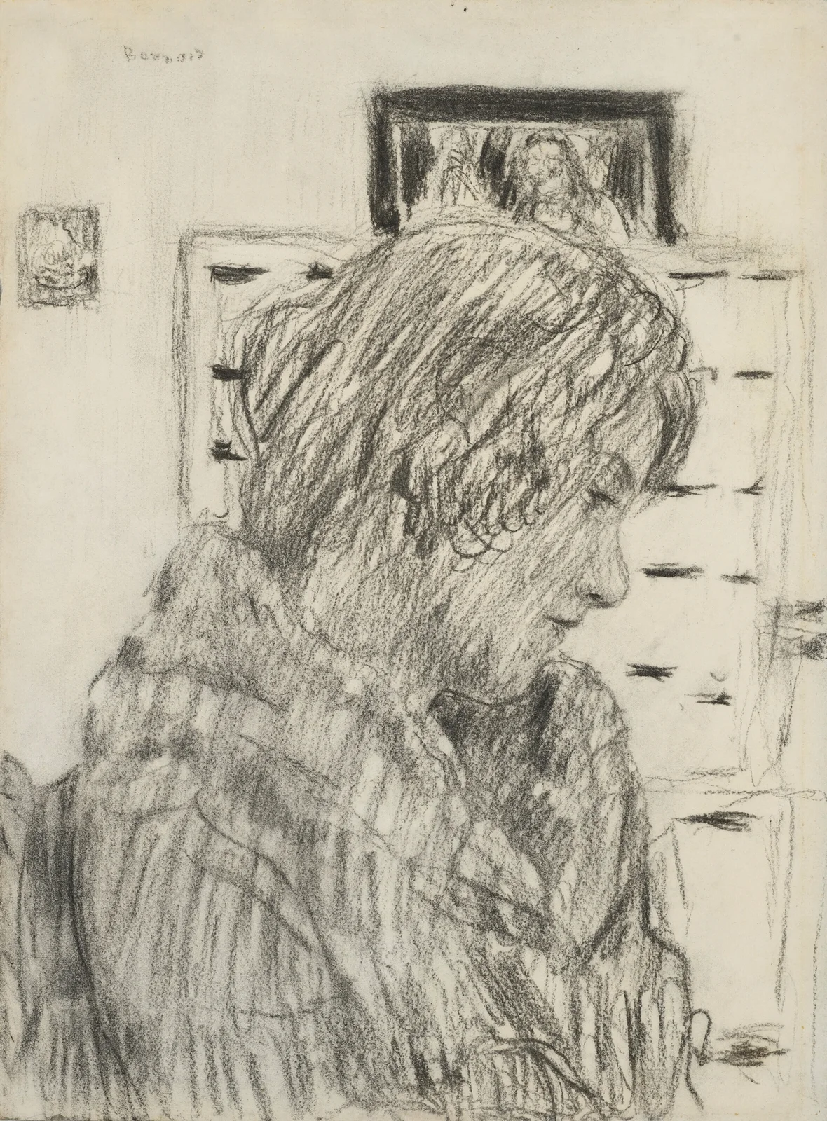 Femme de profil (Renée Monchaty) av Pierre Bonnard
