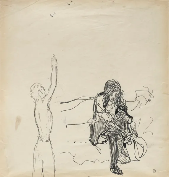 Femme enfilant ses bas av Pierre Bonnard