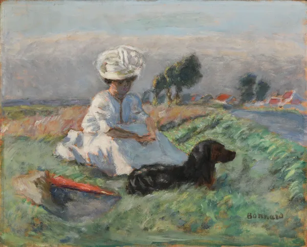 La femme au chien av Pierre Bonnard