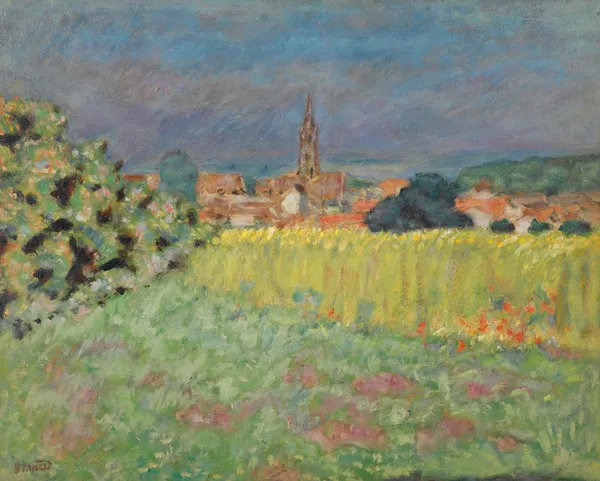 Le Champ De Blé Devant L’église av Pierre Bonnard