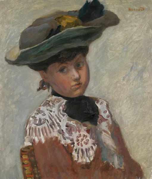 Portrait de Jeune Femme Or Le Chapeau av Pierre Bonnard