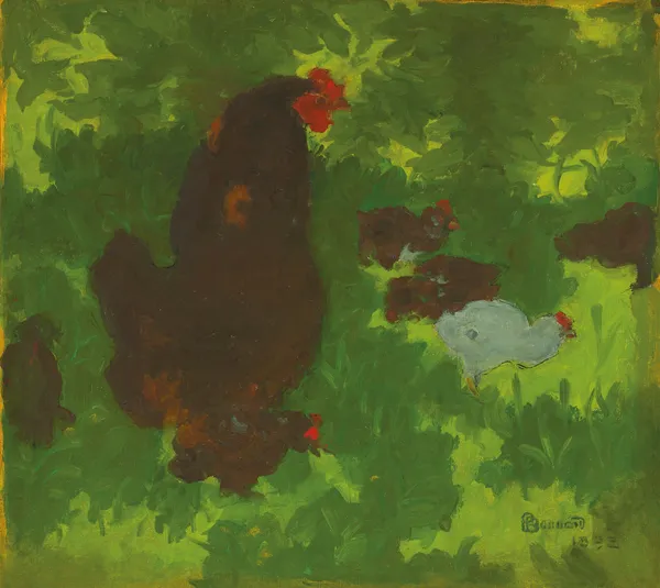 Poule et poussins av Pierre Bonnard