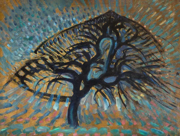 Apple Tree, Pointillist Version av Piet Mondrian
