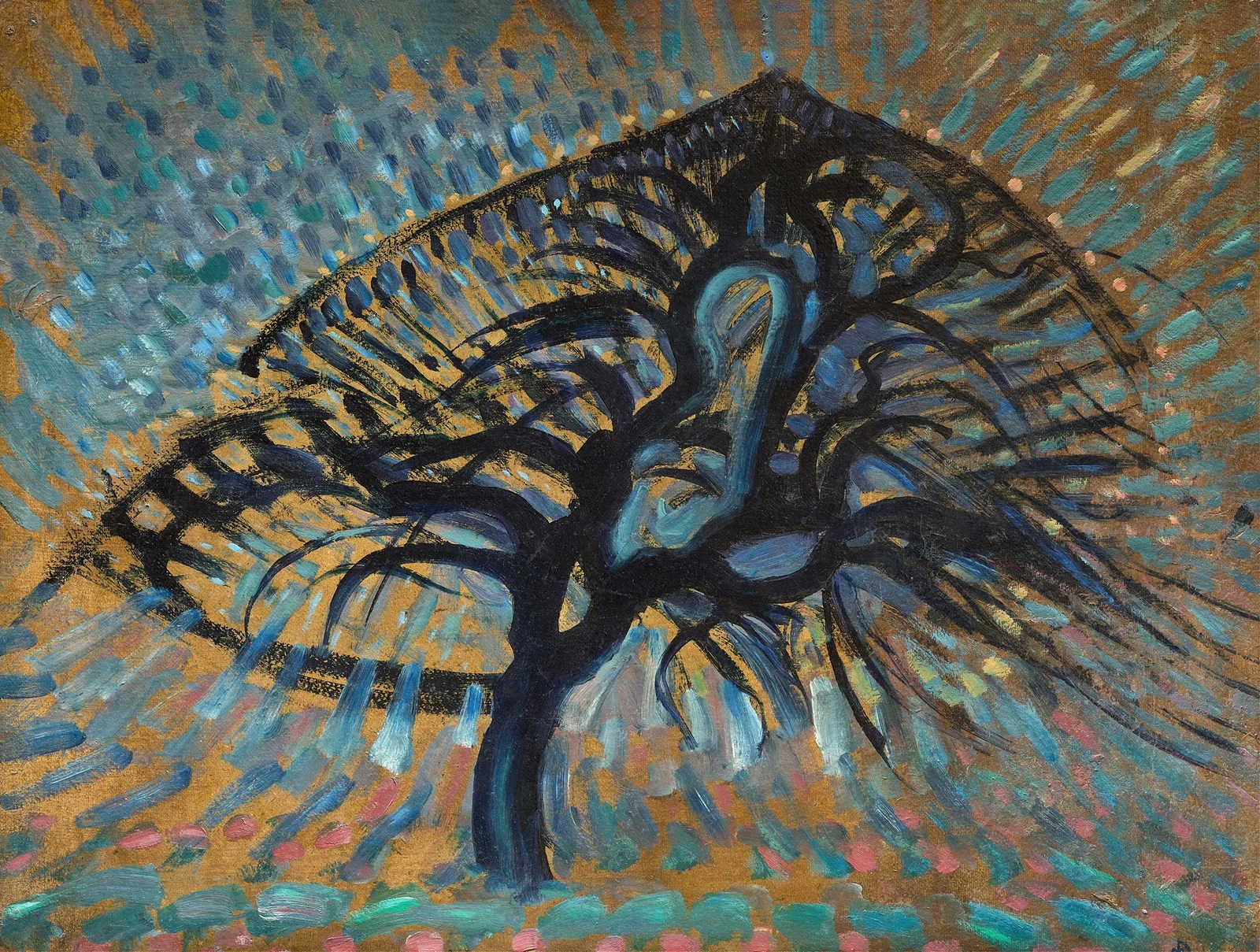 Apple Tree, Pointillist Version av Piet Mondrian