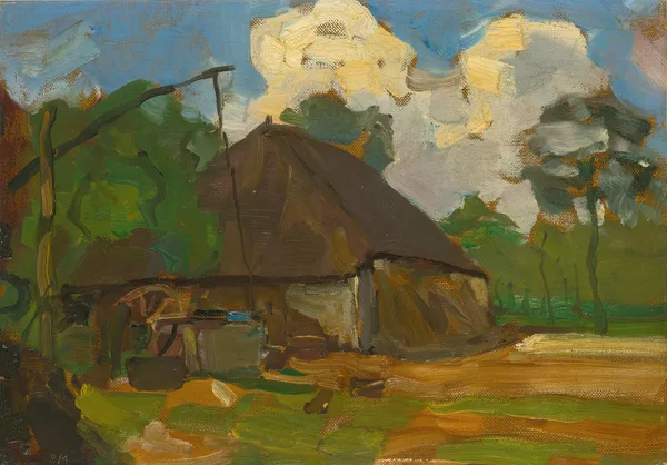 Farm Building With Well In Daylight av Piet Mondrian